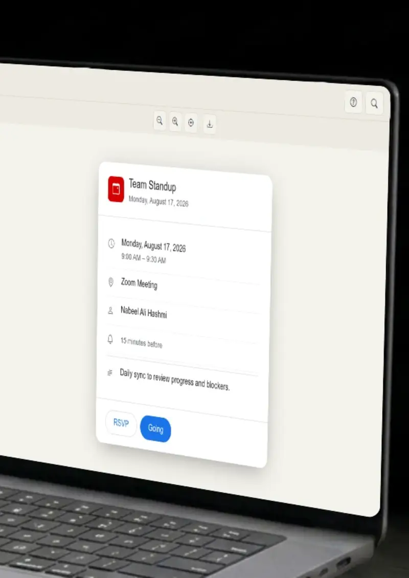Google Calendar Event Mockup